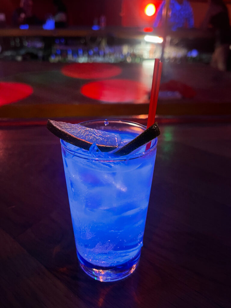 Delicious blue cocktail.